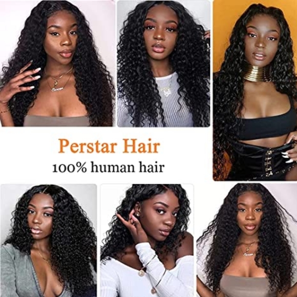 Deep Wave 4x4 closure wig Human Hair Deep Wave Lace Front wigs - Picture 6 of 6